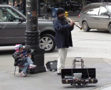 Corner Clarinet Player by Tommia Wright